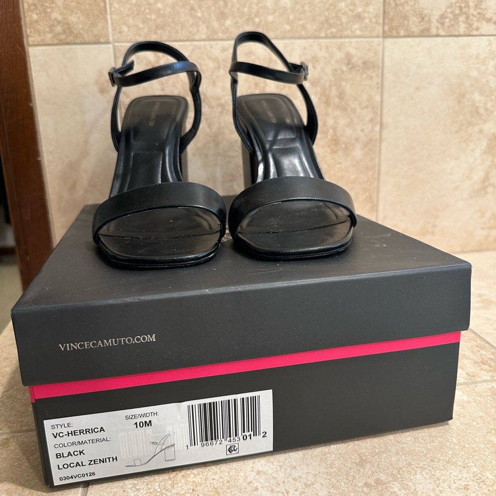 Vince Camuto Women's Herrica Stacked Heel Sandal Heeled